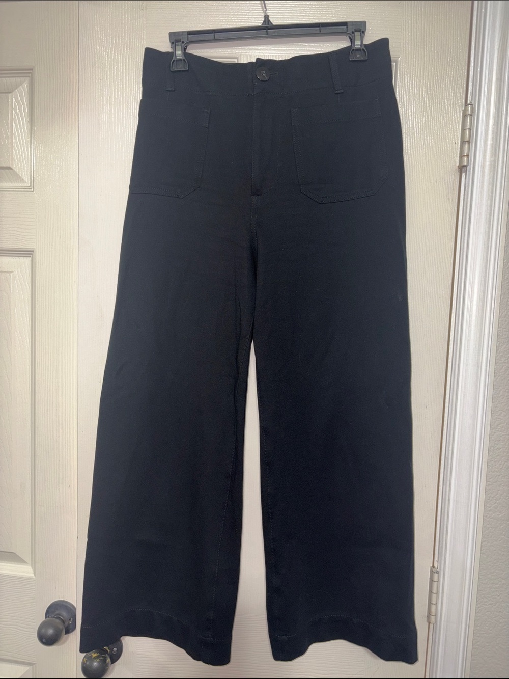 MAEVE the Collette Black Wide-Leg Chino Pants - Classic Casual Sz 29